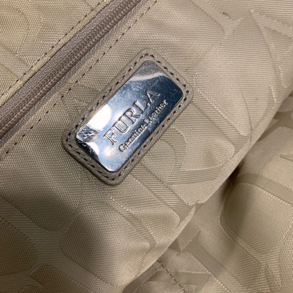 Furla Cream Ivory White Pebble Leather Crossbody, Handbag, Satchel - Picture 8 of 12